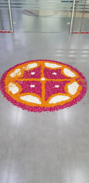 istock Floor decoration from flowers 1437805323