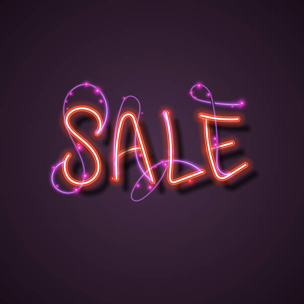 istock Sale neon sign, Vintage background design. 1437805401