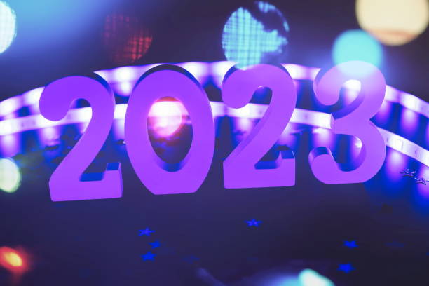 istock New Year 2023.  Blurred lights in the background. 1437814998
