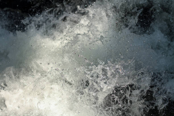istock Waterfall waves flowing into the rushing rivers 1437816931