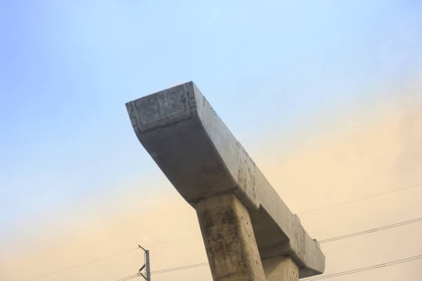 istock construction site build electric train rail against sky background 1437819049