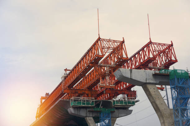 istock construction site build electric train rail against sky background 1437819052