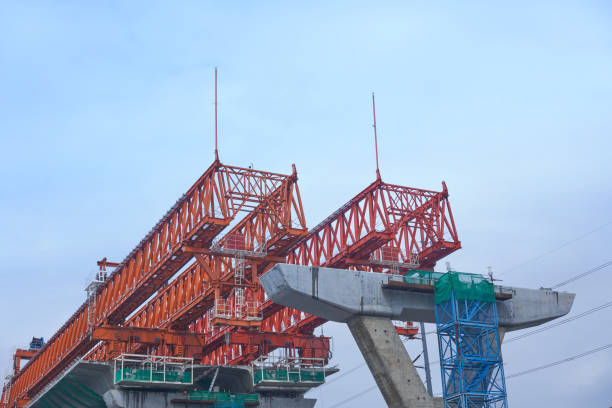 istock construction site build electric train rail against sky background 1437819944