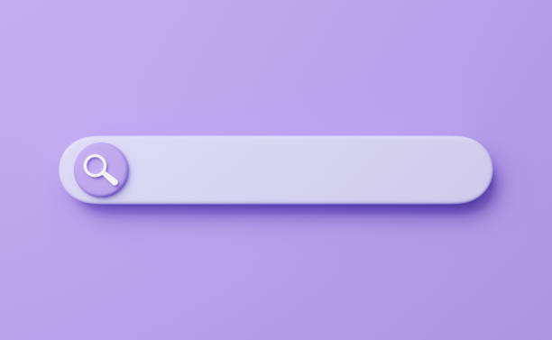 istock 3D Browser search. Empty web tab for text, magnifying glass isolated on purple background. Search bar, find, discovery, research concept. Cartoon icon minimal style. UI element. 3d render illustration 1437821123