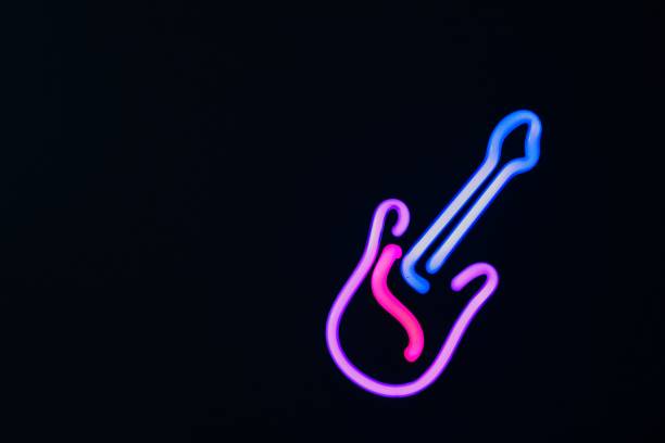 Close up of rock guitarist