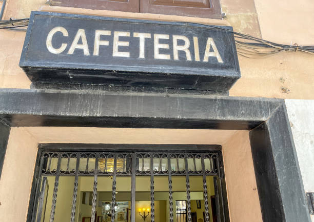 istock Cafeteria sign in downtown Palma Majorca 1437831141