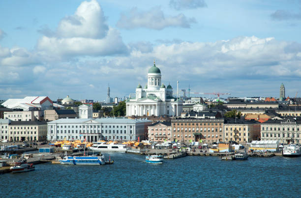istock Helsinki Aerial View With A Cathedral 1437831336