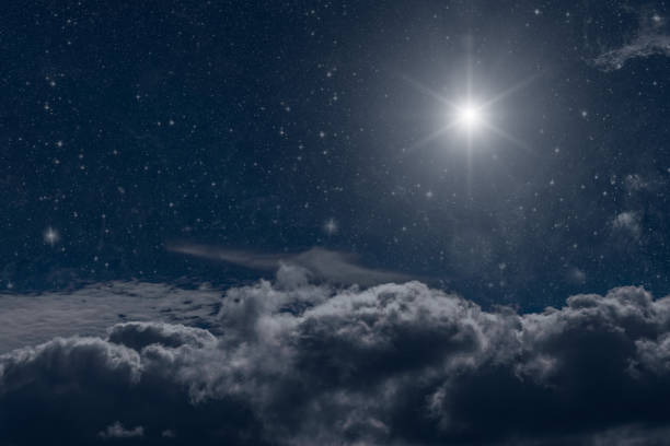 istock A backgrounds night sky with stars moon and clouds for Christmas 1437833593