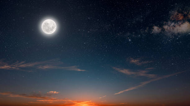 istock A backgrounds night sky with stars moon and clouds for Christmas 1437834044