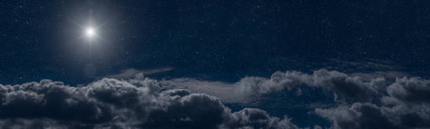 istock A backgrounds night sky with stars moon and clouds for Christmas 1437834960