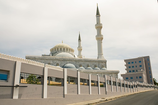 A view of Ali Jimale Mosque building facade in Mogadishu