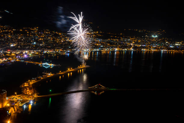 istock Fireworks to Alanya/Turkey in night 1437838970