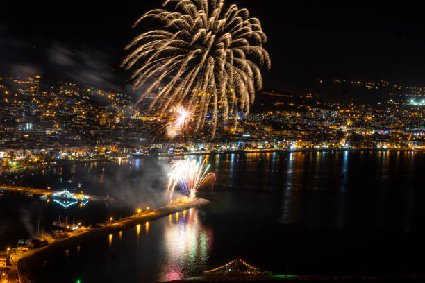 istock Fireworks to Alanya/Turkey in night 1437839067