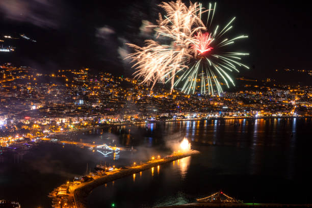 istock Fireworks to Alanya/Turkey in night 1437840094