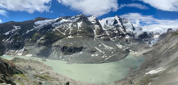 istock Mountain lake with glaciers 1437840849