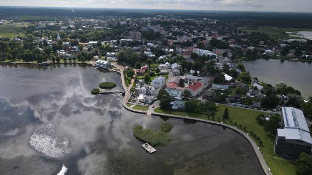 istock High angle view of a city on the shore 1437841169