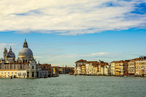 Venezia, Italy – October 12, 2020: Overview in Punta della Dogana - Venice - Italy