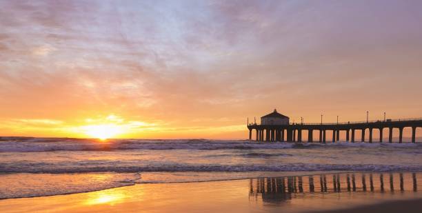 istock Panoramic view of a coast at sunset 1437844742