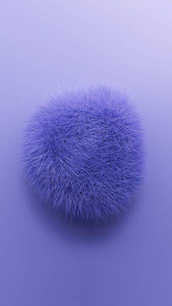 istock 3D render of a purple fluffy textured object on a purple background 1437845654