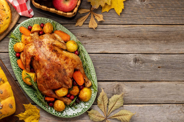 istock Thanksgiving turkey on rustic wooden table 1437846565