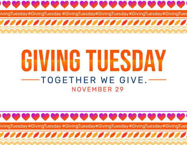Giving Tuesday Banner design in traditional border style with modern colors and gradients. Giving Tuesday background design Giving Tuesday Banner design in traditional border style with modern colors and gradients. Giving Tuesday background giving tuesday stock illustrations
