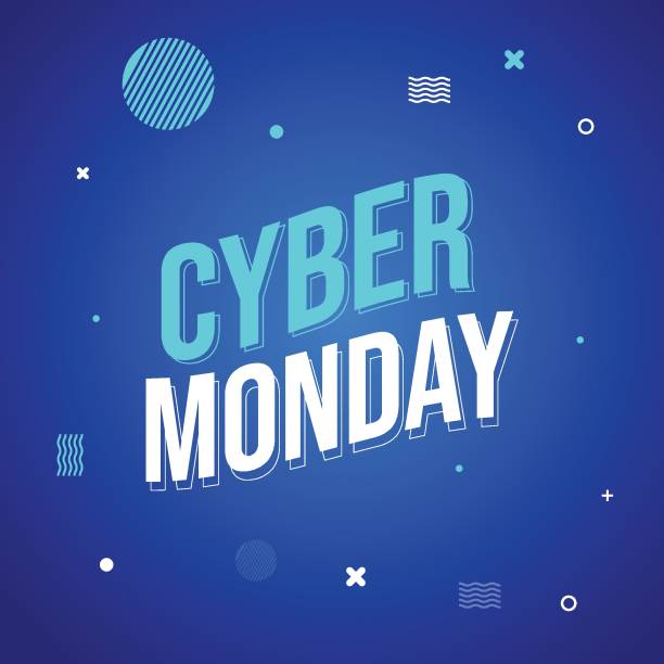 istock Cyber Monday Editable Banner in Minimalist Modern Blue Colors and design elements 1437851503