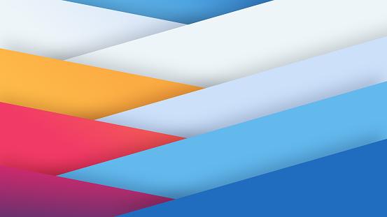 abstract wallpaper from shapes filled colourful gradient and drop shadow