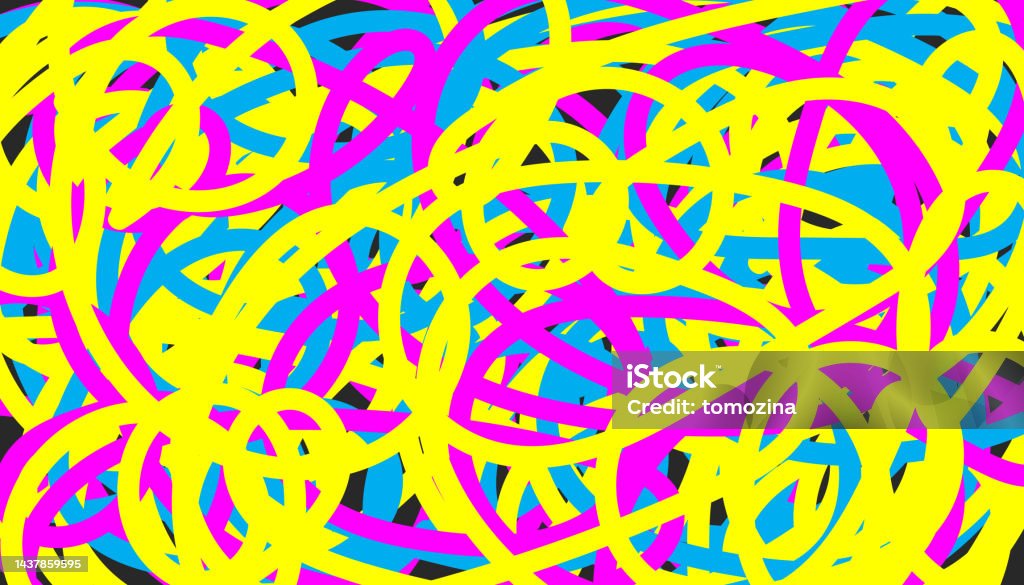 Confusing Background Complex Pattern Doodle Backdrop Stock Illustration ...