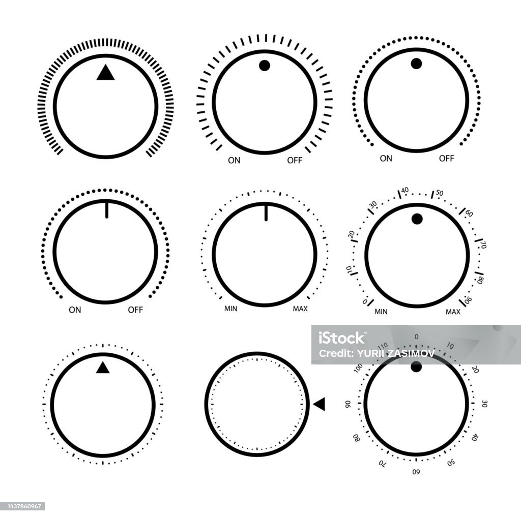 Adjustment Dial Rotary Dials With Round Scale Volume Level Knob And ...