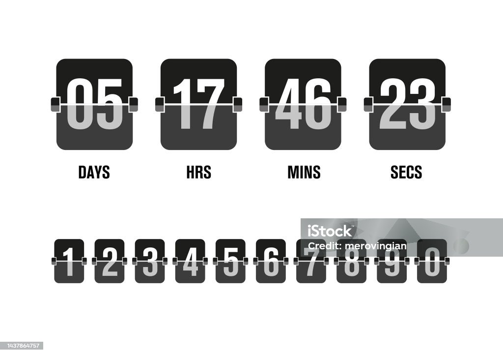 Flip Countdown Clock Counter Timer Stock Illustration - Download Image ...