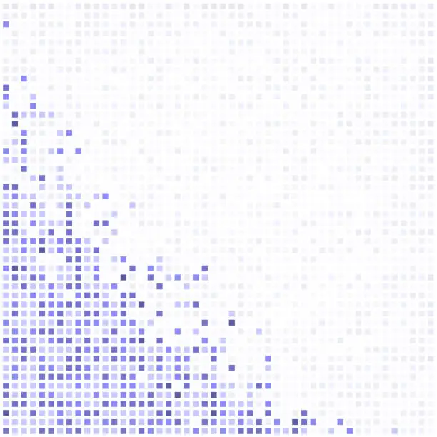 Vector illustration of pixels corner blue