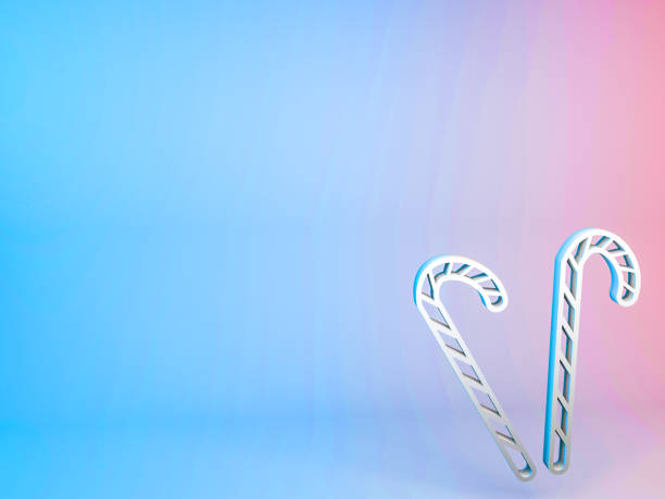 istock 3D illustration of the Christmas stick icon on a gradient background 1437871389