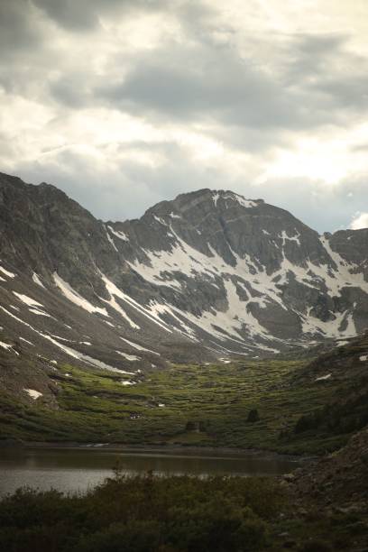 istock Mountain lake on a cloudy day 1437871824