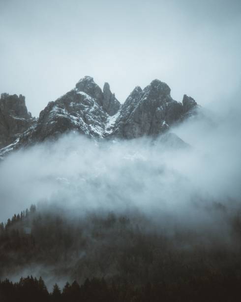 istock Vertical shot of beautiful mountains during winter 1437872817