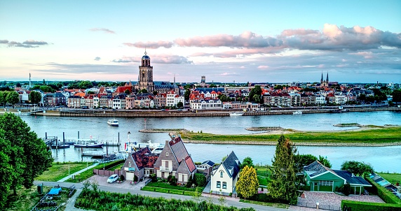 A beautiful aerial view of the Deventer city