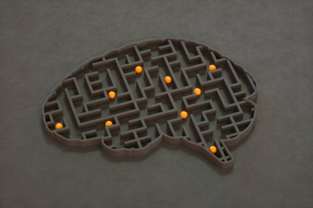 istock Mental health labyrinth in brain shape 1437880061