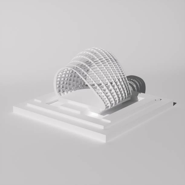 istock 3d printed futuristic concept project building close-up 3d render 1437881790