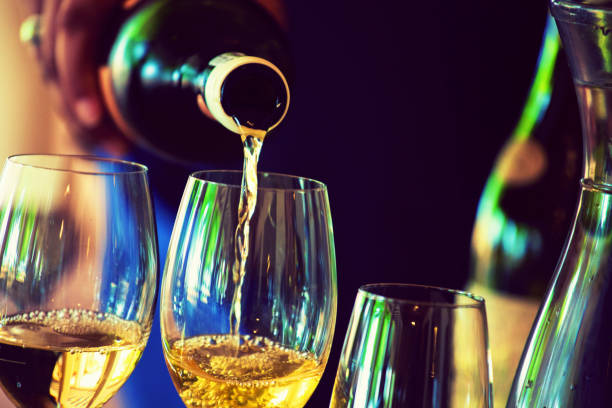 istock Pouring wine into a wine glass 1437883551