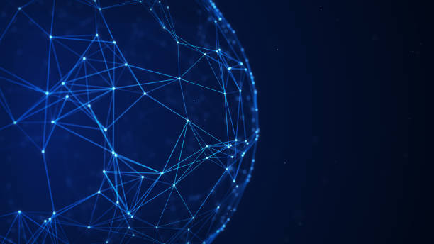 istock Abstract Globe Network On Space stock photo 1437887029
