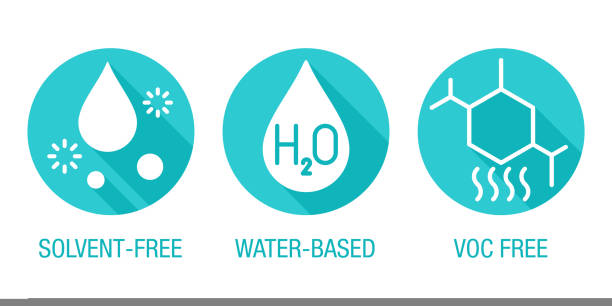 ilustrações, clipart, desenhos animados e ícones de pictogramas livres de solventes, à base de água, voc gratuitos - waterbased