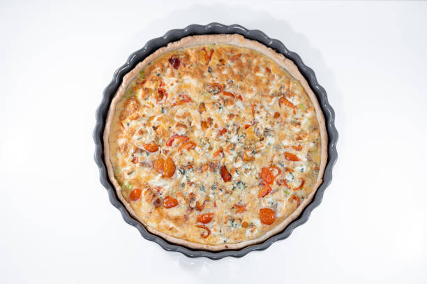 istock quiche blue cheese sun dried tomatoes portion white background 1437896420
