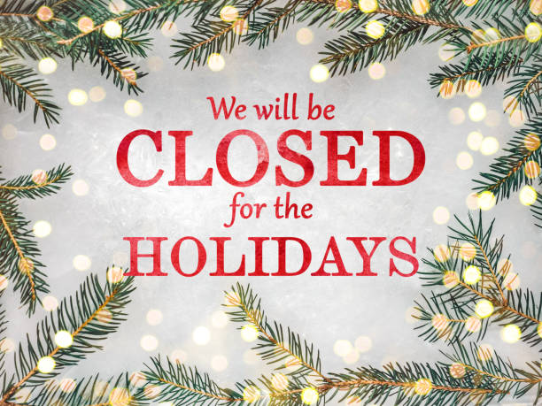 nous serons fermés pour les fêtes - closed photos et images de collection