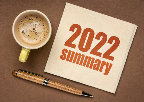 istock 2022 year summary on napkin with coffee 1437901775