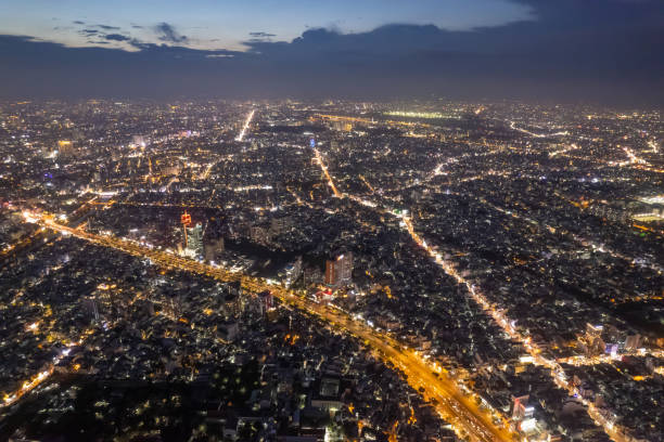 istock image aerial view of Landmark 81 is a super-tall skyscraper currently under construction in Ho Chi Minh City, Vietnam. It is the tallest building in Vietnam 1437903778
