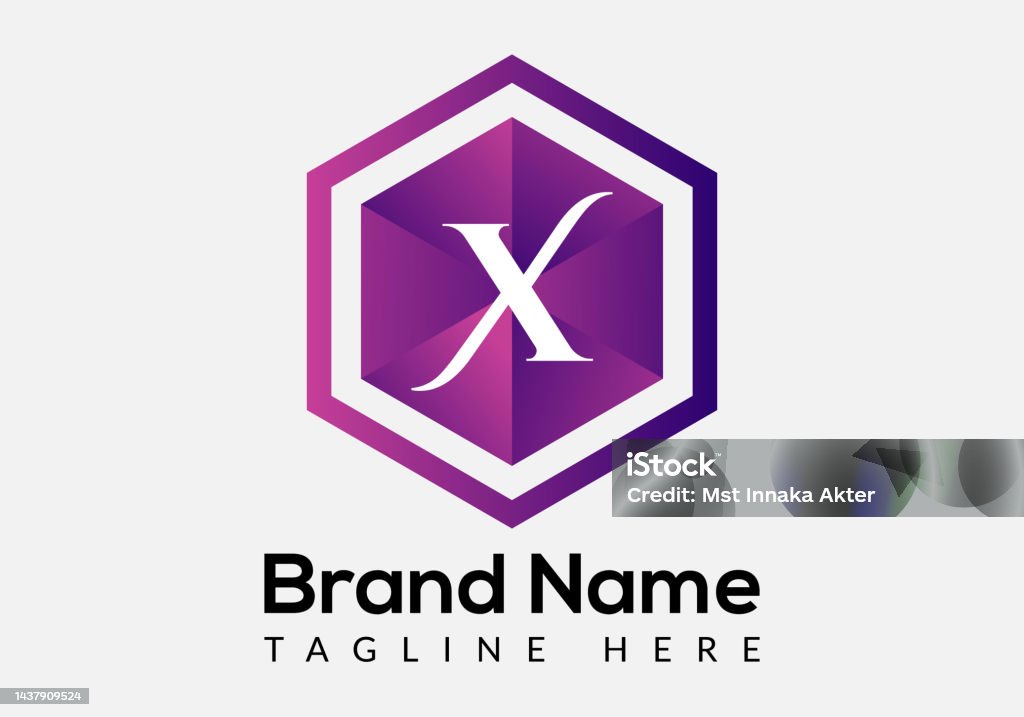 Abstract X Design Abstract X Letter Modern Initial Logo Design Stock Illustration ...