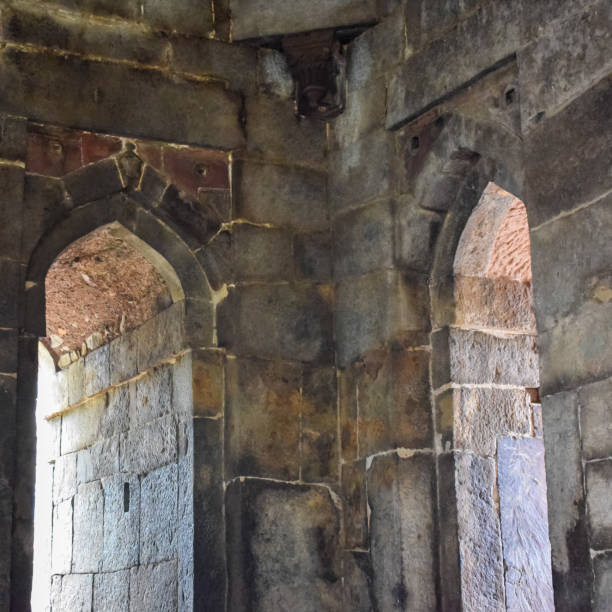 istock Mughal Architecture inside Lodhi Gardens, Delhi, India, Beautiful Architecture Inside Three-domed mosque in Lodhi Garden is said to be the Friday mosque for Friday prayer, Lodhi Garden Tomb 1437913220