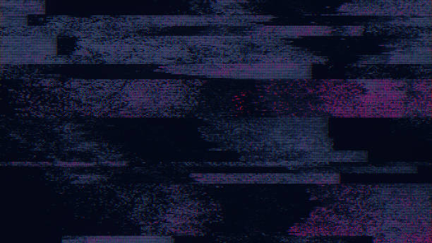 istock Glitch noise static television VFX pack. Visual video effects stripes background, CRT tv screen no signal glitch effect 1437914599