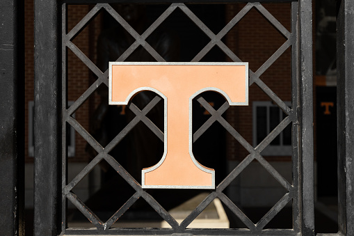 KNOXVILLE, TN, USA - JULY 31, 2022: Neyland Stadium is home to the University of Tennessee Volunteer sports teams, primarily the football team. The stadium has a capacity of 101,915 people.