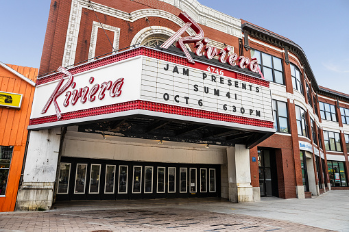 San Antonio, Texas, USA – May 9, 2023: The marquee of the Majestic Theater located in downtown San Antonio, Texas.