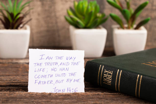 istock Handwritten Bible quote 1437924190